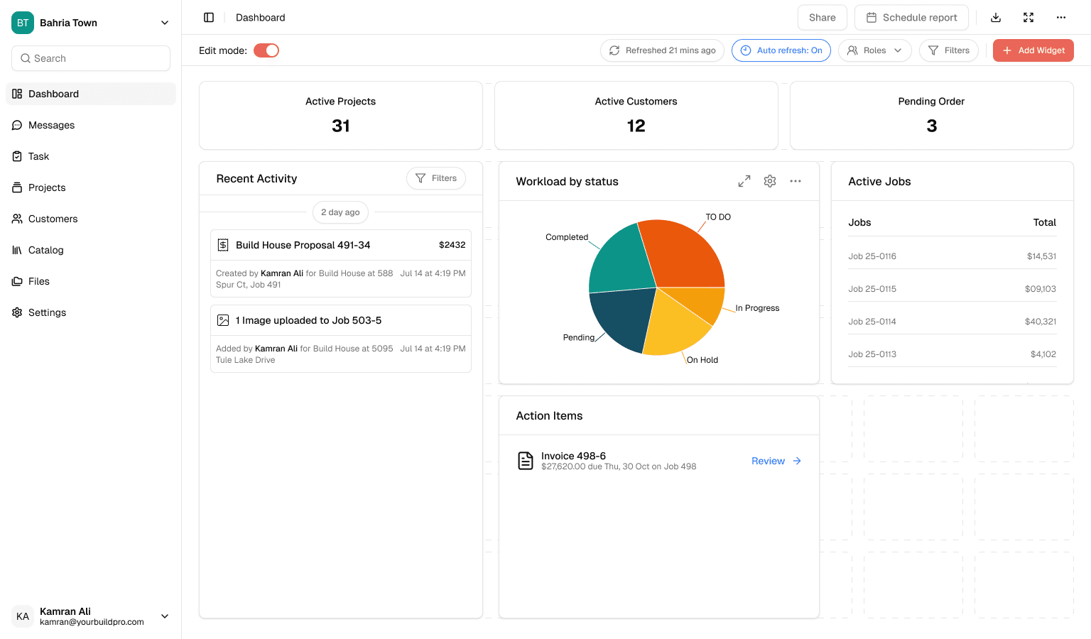 Bowtruss Dashboard